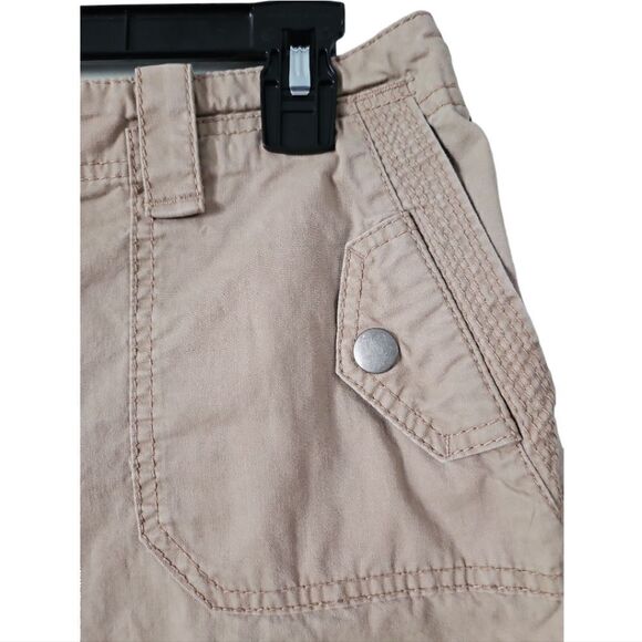 Ann Taylor LOFT Front Pockets Khaki Cargo Shorts Working Draw String Sz 4 - Picture 5 of 11
